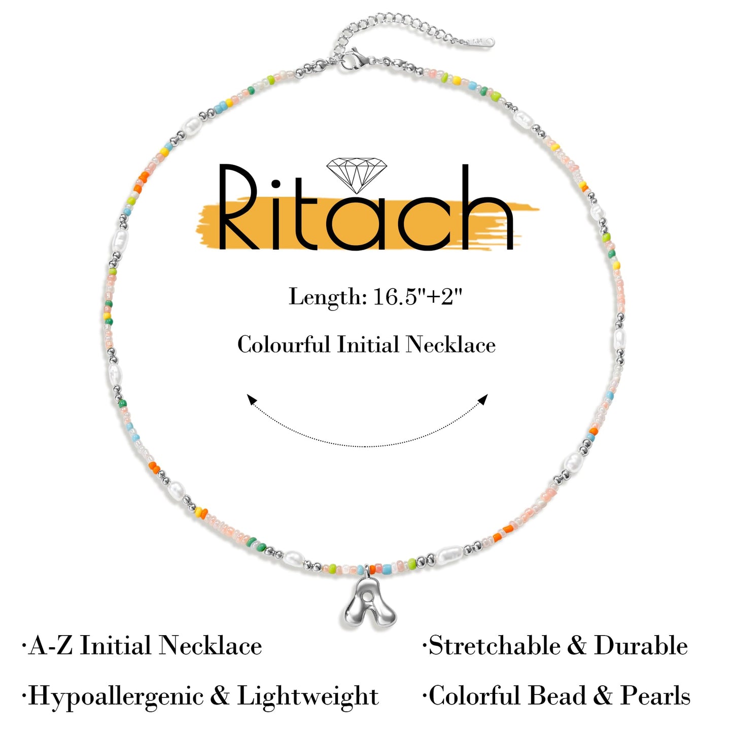 Ritach Pearl Necklaces for Women Girls - Initial I Necklace Pearl Necklace Letter Necklace for Girls Gifts for Teen Girl Gifts Trendy Stuff Initial Necklaces for Women Jewelry
