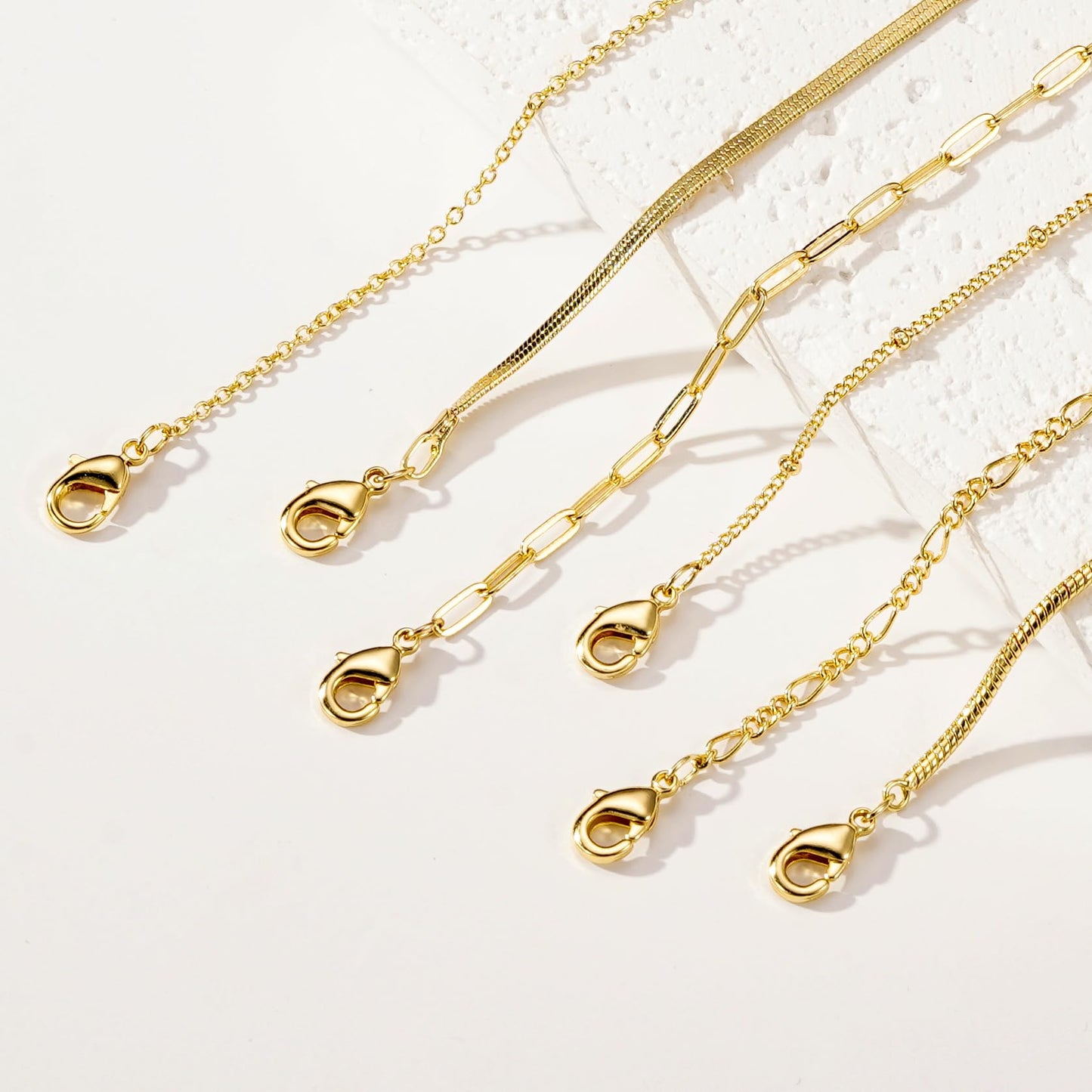 Lydow Bracelets for Women, Stack Jewelry Set Initial Q Chain Stackable Letter Teen Accessories Pulseras Para Mujer 6 Inch 6PCS