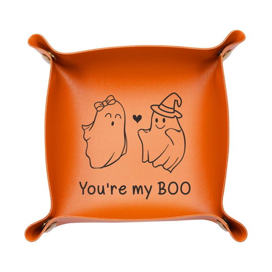 Spooky Valentines Day Gifts for Him Stuff to Put in a Boo Baskets Spooky Gifts for Men Husband Boyfriend Birthday Gift Halloween Decor for Couples Christmas Leather Tray Wicked Merch