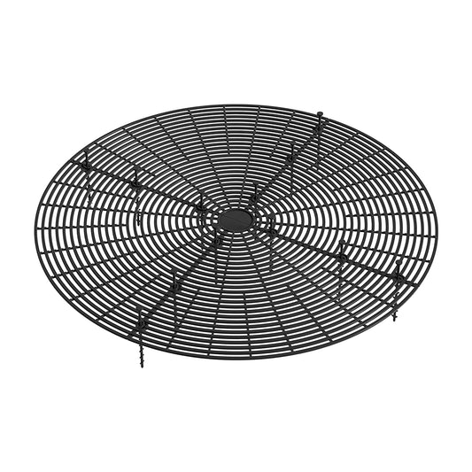 Fkereg 20.5 Inch Large Round Plant Pot Grid Cover, Cuttable Flower Pot Soil Covers Protectors from Animals, Dog Cat Digging Stopper with Deep Stakes for Indoor Outdoor Gardening (Black)