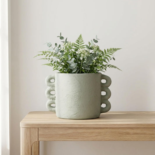 Ceramic Planters Pot – Planter Pots for Everyday Greenery, Indoor Planter for Shelf, Table, or Patio, Modern Planter Home Decor for Living Room or Outdoor Decor Accent – 7", Green