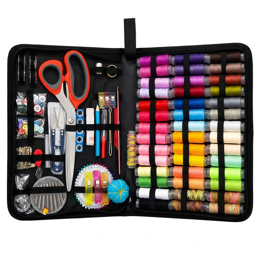 Forypretty Sewing Kit for Adults, 228 PCS Needle and Thread Kit with Tailor Scissors and Accessories, 43 XL Thread Spools, Travel Sewing Kit for Beginners, Oxford Cloth, Gift for Mom Grandma