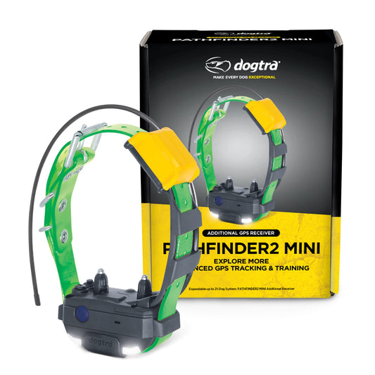 Dogtra PATHFINDER 2 MINI Additional Receiver Dog GPS Tracker e Collar Green LED Light No monthly fees Free App Waterproof Smartwatch control Satellite Real Time tracking long range Smartphone required
