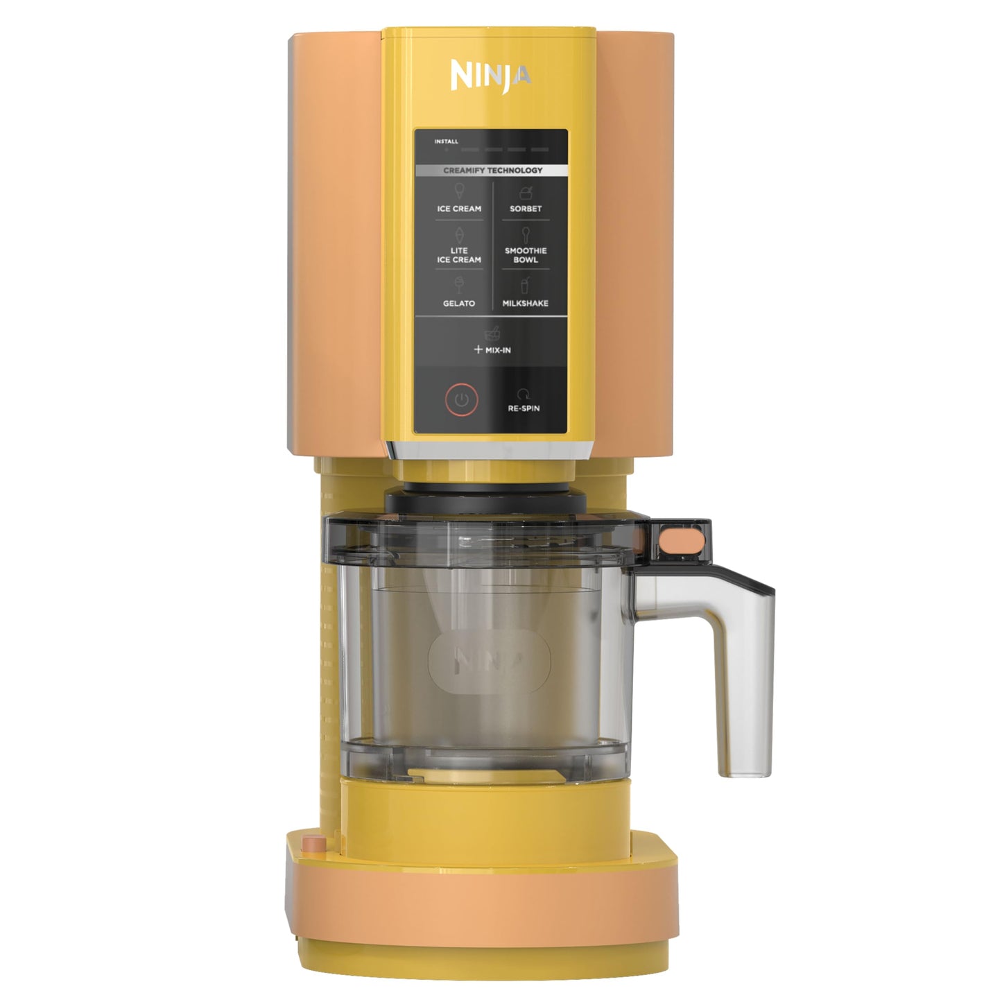 Ninja CREAMi Ice Cream Maker for Gelato, Mix-ins, Milkshakes, Sorbet, Smoothie Bowls, 7 One-Touch Programs, with (2) Pint Containers & Lids, Compact Size, Perfect for Kids, Orange Mango, NC301AO