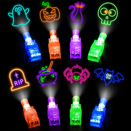 Malhaii Halloween Party Favors, 40 Finger Lights for Kids Halloween Goodie Bag Fillers Basket Pinata Stuffers Light Up Hallo ween Toys Bulk Party Favor bag Treats Non Candy Classroom Prizes Supplies