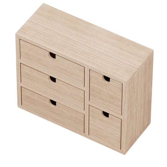 brightmaison BGT Capri Desk Organizer for Office Supplies, Sewing Kit & Jewelry Box, Decorative - Small Wooden Box DIY Project Unfinished Wood