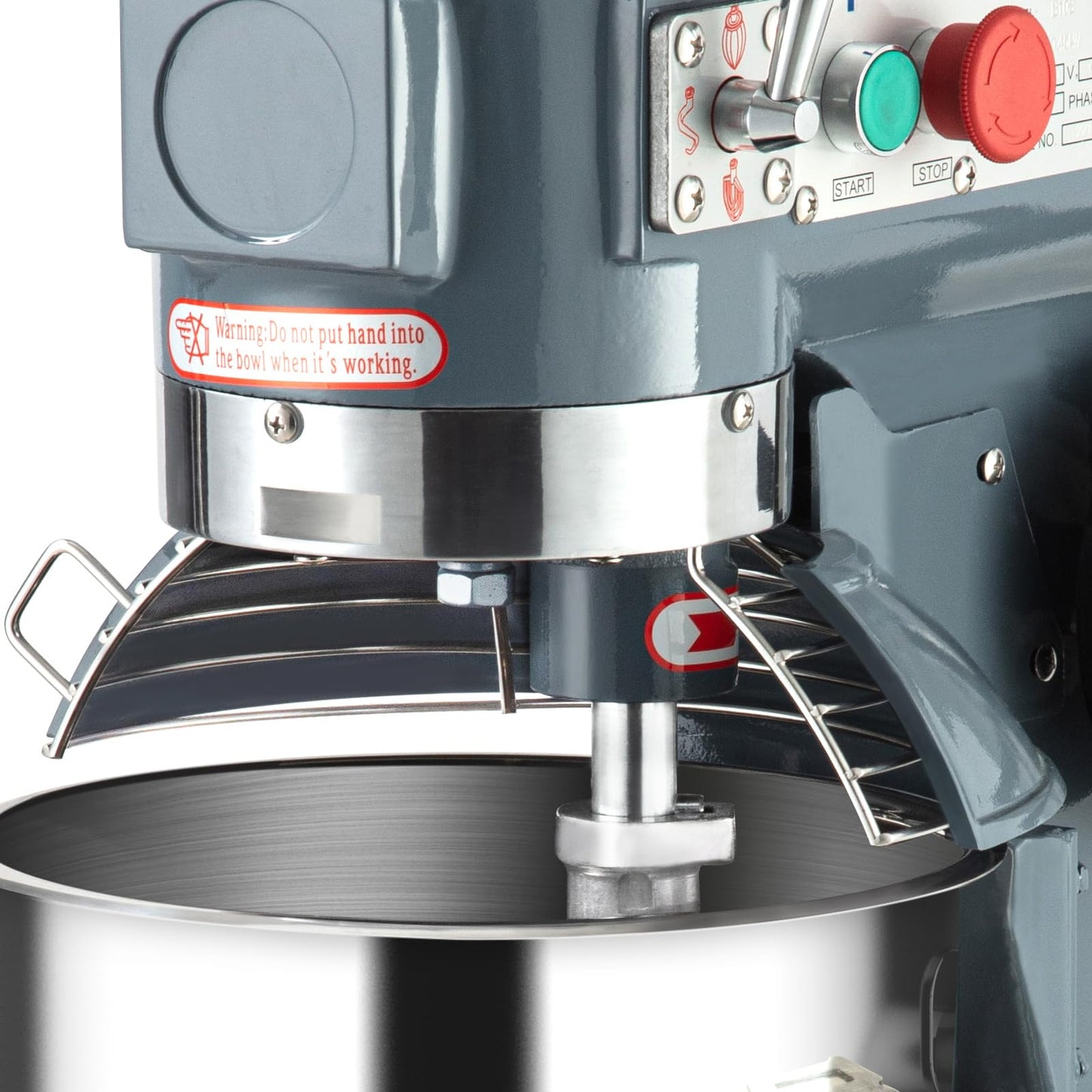 Towallmark Commercial Food Mixer, Commercial Mixer 15QT 600W with Stainless Steel Bowl, 130/233/415RPM 3 Speed Heavy Duty Stand Food Mixer Commercial for Bakery Pizzeria Restaurant