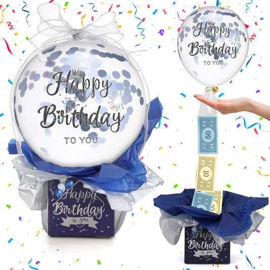 Sumind Birthday Pull Money Balloon Box for Cash Funny Money Balloon Surprise Kit Pull out Cash Holder Gift Box Birthday to You Surprise Gifts for Women Mother Girlfriend Wife(Novelty Style)