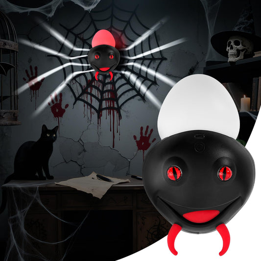 Halloween Decorations Spider Wall Light, Indoor LED Spiders Lights with Remote Control，Magnetic Wall-Mounted Spider Light Creates a Scary Atmosphere for Homes, Living Rooms and Bedrooms(Black)