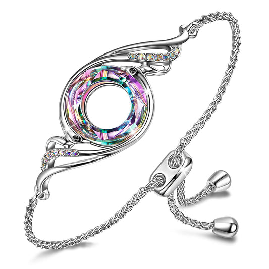 Kate Lynn Slider Bracelets for Women Crystal Bracelet Jewelry for Women Birthday Gifts for Women Mom Wife Grilfriend Wife Daughter Christmas Mothers Day Valentines Day Gifts