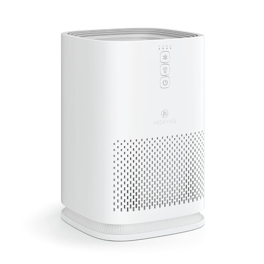 Medify MA-14 Air Purifier with True HEPA H13 Filter 428 ft² per Hour for Smoke, Odors, Pollen, Pets 99.9% Removal to 0.1 Microns White, 1-Pack