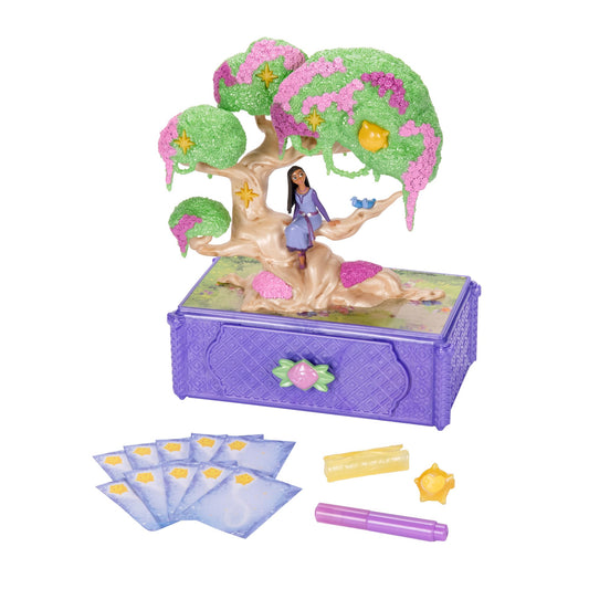 Disney's Wish Jewelry Box Asha's Wishing Tree Keepsake Musical Box with Star Toy Ring