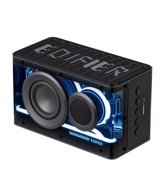 Edifier QD25 Bluetooth Speaker | Portable Desktop Audio, 25W (RMS) Dynamic Sound, Hi-Res Audio, Splendid Light Effects, 15H Playtime, Bluetooth 6.0, Wireless Stereo Pairing, Black