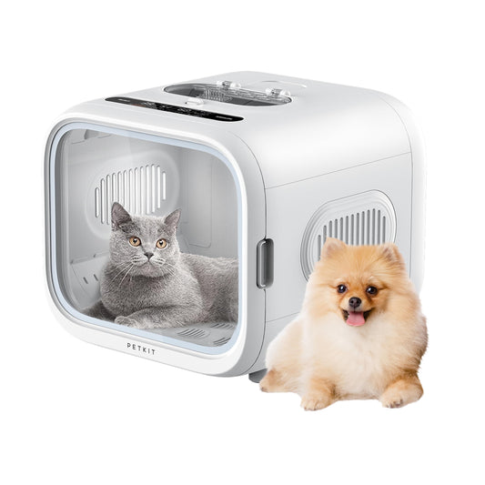 PETKIT AIRSALON MAX Automatic Pet Hair Drying Box for Cat Puppy Kitten,Ultra Quiet Hair Dryer for Small Dog Grooming,60L Large Capacity/Smart Temperature Control via App and Touch Panel