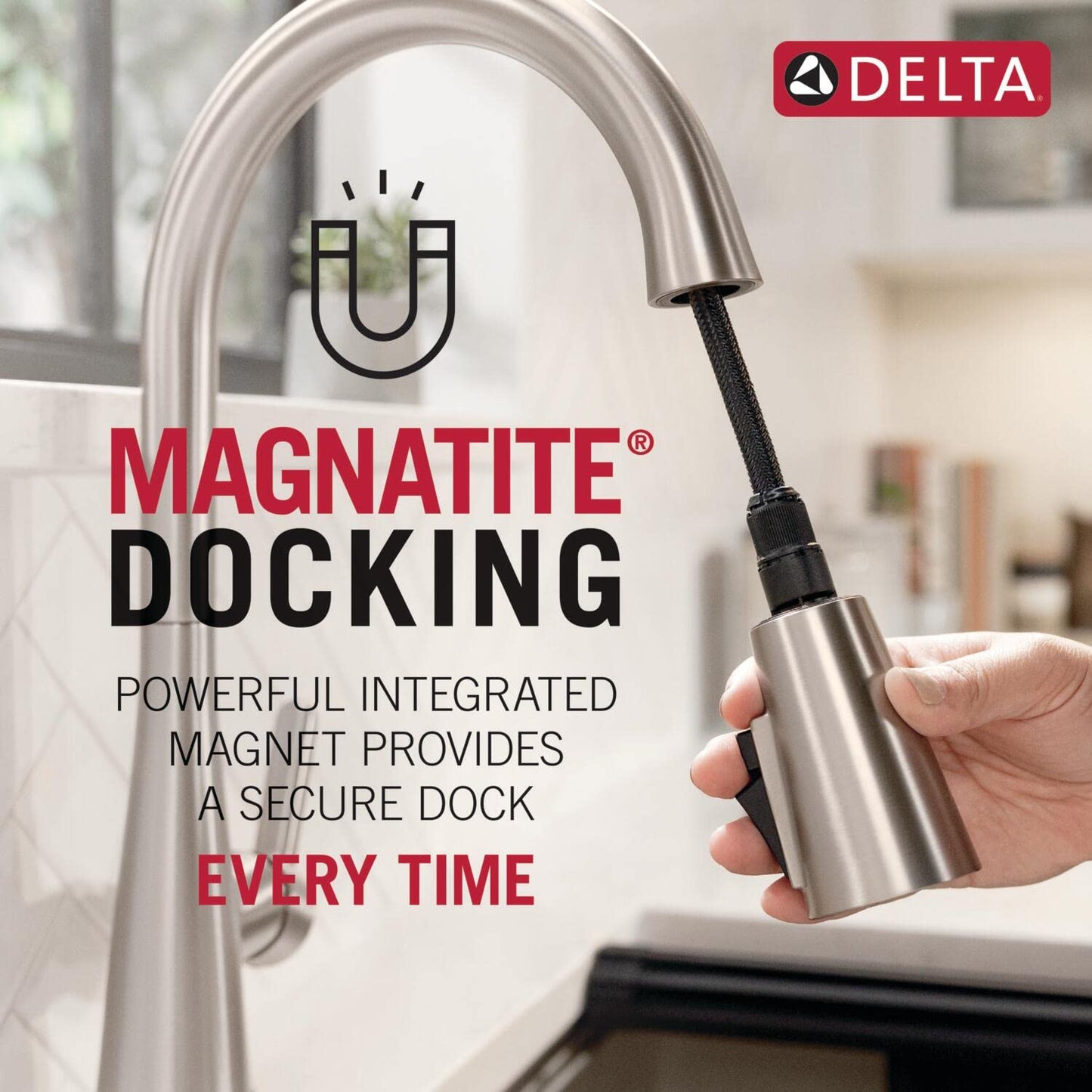 Delta Essa Pro Style Commercial Kitchen Faucet with Pull Down Sprayer, Oil Rubbed Bronze Single Hole Kitchen Sink Faucet, Single Handle, Venetian Bronze 9613-RB-DST