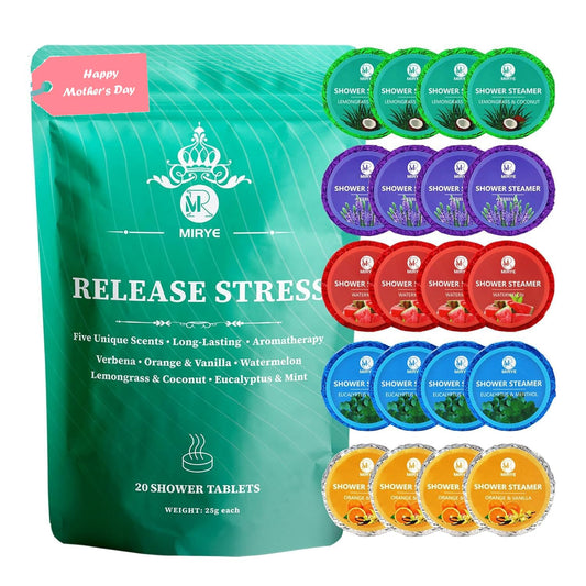 Shower Steamers Aromatherapy 20-Pack, Shower Bombs with Natural Essential Oils – Stress Relief Self Care, Birthday Gifts for Women & Men, Mother's Day Spa Gifts for Mom Wife Friends Teen Girls