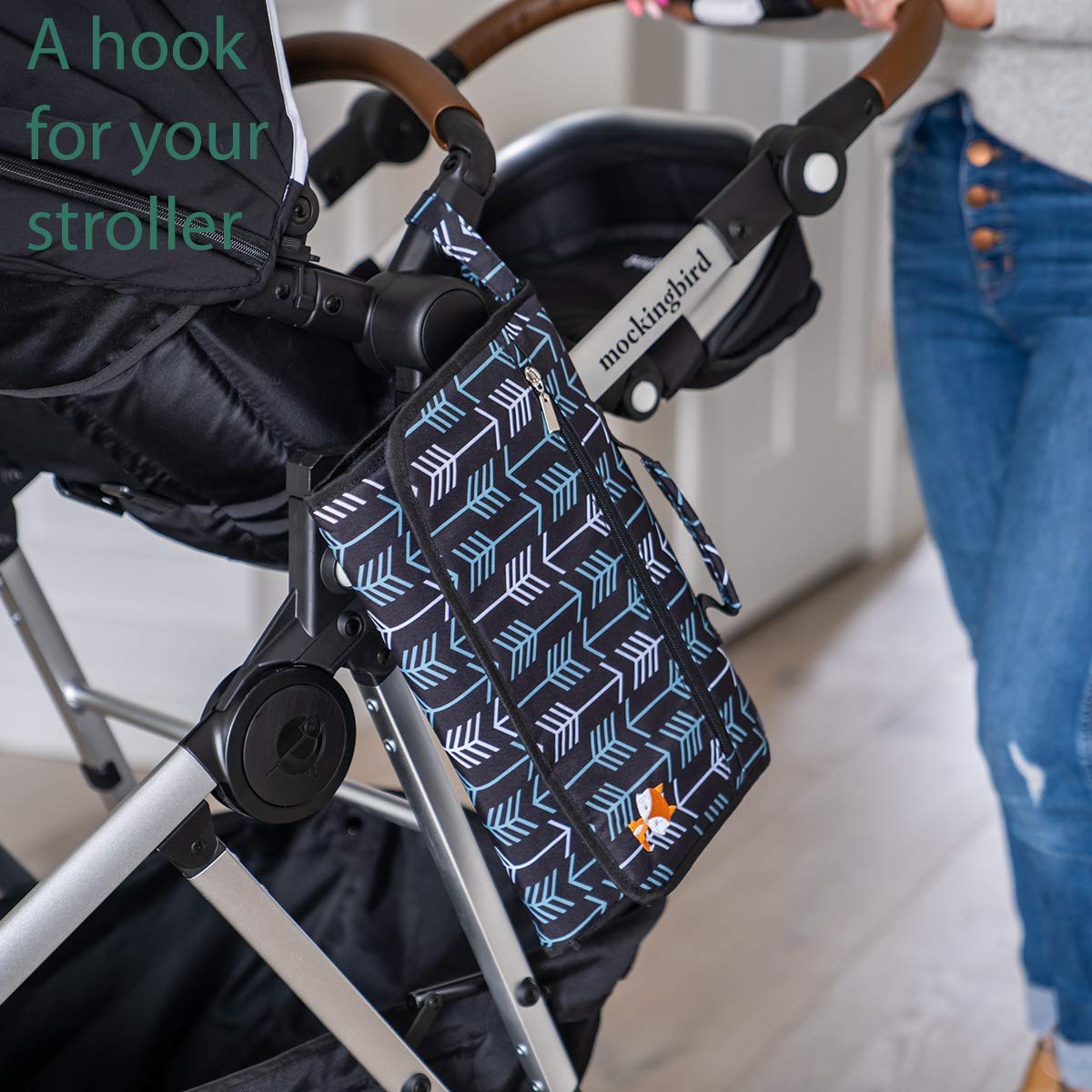 Lil Fox Portable Changing Pad - One-Hand Diaper Change Pad for Baby Diaper Bag or Changing Table. Unisex Baby Shower Gifts, Newborn Essentials