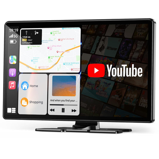 11.3" Wireless Carplay Screen for Car with N-etflix/YouTube/TikTok, Upgraded A-pple CarPlay & Android Auto Screen,Portable AI Magic Box with Backup Camera/Navigation/Voice Control,for All Vehicles