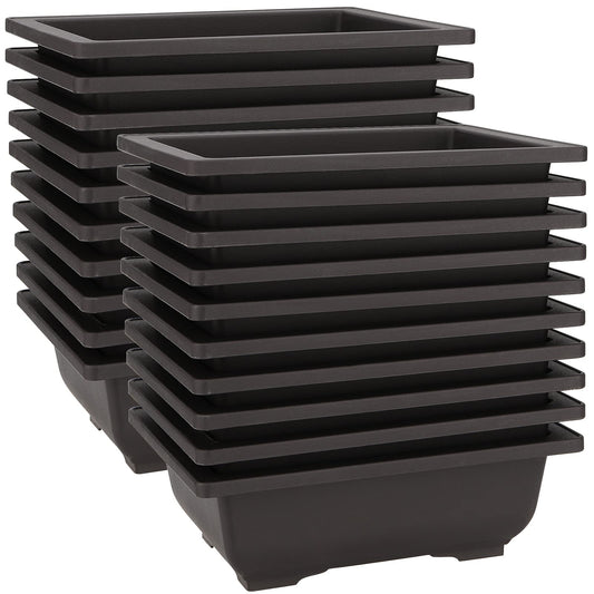 MANCHAP 20 PCS 8.9 Inch Plastic Bonsai Training Pots, Rectangular Bonsai Tree Planter Pot for Garden, Yard, Office, Home Decorative