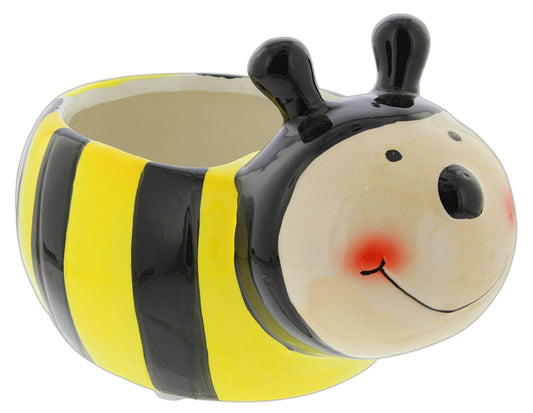 Lucky Winner Whimsical Bumblebee Planter Pot - Decorative Bee Insect Plant Pot for Indoor Outdoor Home Garden Decor (Large)