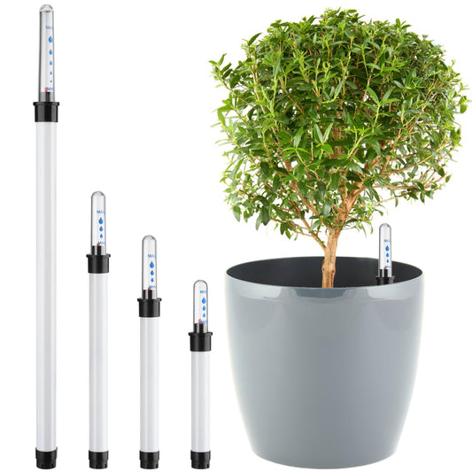 Water Level Indicator for Plants, 4Pcs Flower Pot Water Shortage Reminder Gauge Display Indicator for Indoor/Outdoor Plants, Home Garden Use, 3.7" + 4.8" + 5.8" + 10.2" (4 Sizes)