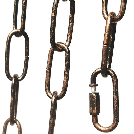 CUFEAL 6ft Aged Bronze Finish Lighting Chain Industrial Style Deco Chain (4mm)