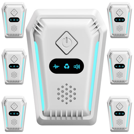 (2026 Upgraded) Ultrasonic Rodent & Pest Indoor Repeller - Stronger Driving Force, Repellent for Mouse, Mice, Rats, Roaches, Ants, Spiders, Bugs, Home Plug-in Device, 3 Mode Switching (6 Pack)