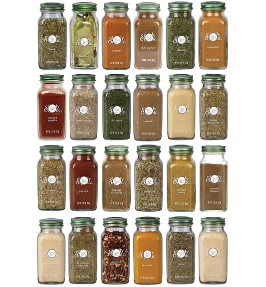Organic Herb & Spice Variety Pack – Assorted Seasonings for Everyday Cooking, 24-Count Sampler Set