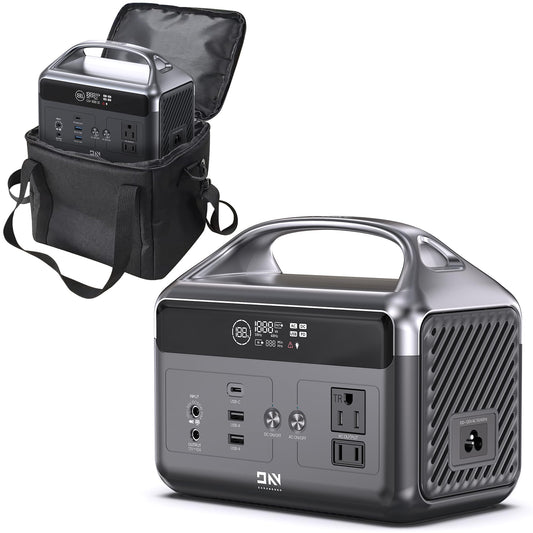 DaranEner Portable Power Station 192Wh LiFePO4 Battery, Solar Generator with Storage Bag, 2×AC 300W (600W Surge), USB-C 60W PD, Fast Recharge for Camping, RV, Outdoor, Emergency Backup