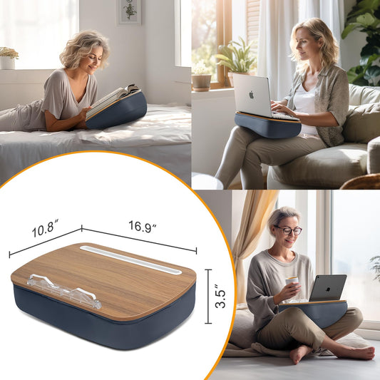 ERGONOV Lap Beanbag Book Stand for Hands Free Reading Comfortable Reading Pillow Stand Minimize Neck Strain Perfect Idea for Book Lovers in Dorm Room or Anywhere Else with Bookseat(Gray)