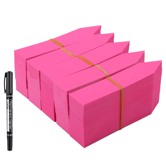 1000 Pcs 4 Inch Garden Plant Labels, Plastic Nursery Tags Waterproof Pot Seed Markers, Pink