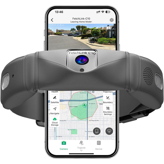 Fingarden GPS Wireless Dog Fence with 2K Camera & Voice Training & GPS Tracker, Dog Collar with App Waterproof Rechargeable Adjustable for Large Medium Dogs