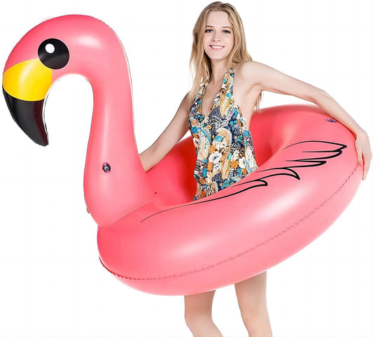 Jasonwell Giant Inflatable Flamingo Pool Floats Party Float Tube with Fast Valves Summer Beach Swimming Pool Lounge Raft Decorations Toys for Adults & Kids