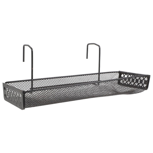 JHKNNK Black Metal Indoor Hanging Plant Stand Hooks Flower Rack Balcony Garden Patio Railing Shelf