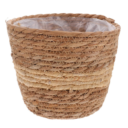 Toddmomy Woven Plant Pot Basket Handwoven Planter for Indoor Plants Natural Rattan Flower Basket 7.08X7.08X5.90 Inch Lightweight Decorative Storage Container