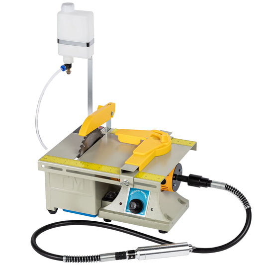 110V Jewelry Rock Saw, 0-10000r/min Wet Saw Lapidary with Flexible Shaft for Rock Cutting，Lapidary Equipment for Grinder Polishing Cutting Machine, Left Benchtop