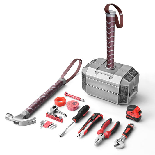Thor Hammer Tool Box- Household Tool Kit Set Hammer for Home Repairs, DIY Projects, and Gifts Unique and Durable Design