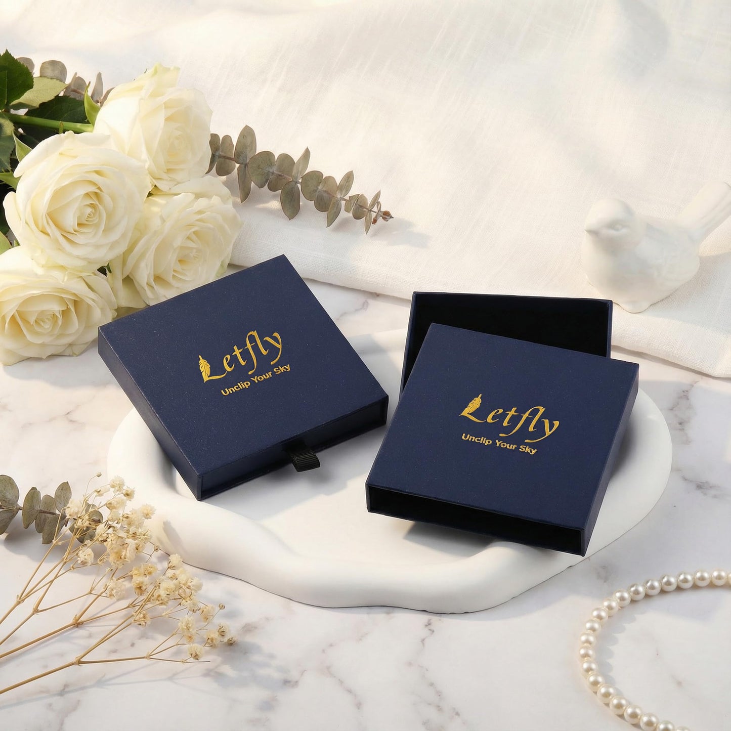LETFLY Birth Flower Necklaces for Women, 18K Gold Plated Oval Shaped Handmade Floral Pendant, Pressed Flower Necklace Jewelry Gifts Hope