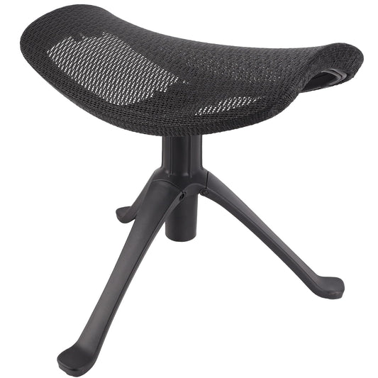 Under Desk Footrest, 2-in-1 Height Adjustable Rotatable Ergonomic Under Desk Foot Rest Ottoman, Rolling Leg Rest Stool with Breathable Mesh and Nylon Frame for Home Office