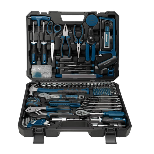 Enventor Tool Set, 220-Piece Home Tool Kit with Toolbox, Wrench and Hand Tools for Home Repairs, Auto Maintenance, DIY & General Use,Household Repair Tools for Men & Women, Blue