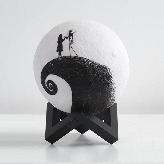 The Nightmare Before Christmas Spiral Hill LED Mood Light, Color Changing Decorative Lamp Featuring Jack Skellington,Battery Operated Tabletop Light