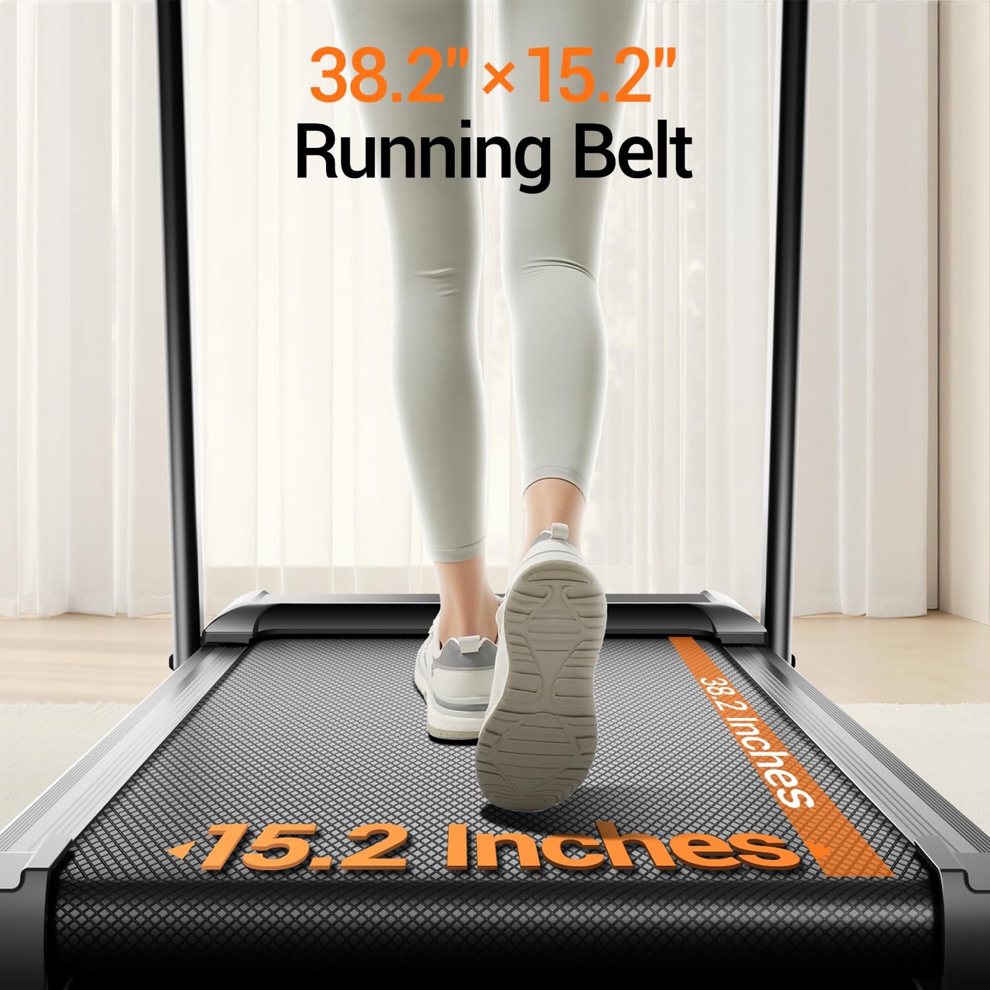12% Incline Treadmill with Handle, 3-in-1 Portable Treadmills for Home and Office, Foldable Treadmills with 300 Lbs Weight Capacity, 3.0HP Quiet Walking Pad Treadmill, Three Touch Screen