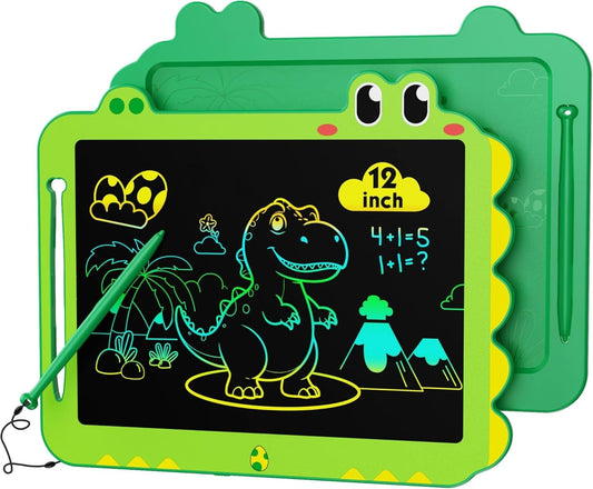 12 inch LCD Writing Tablet for Kids, Unicorn Toys Gifts for Girls Aged 3-5, Toddler Girl Kids Educational Travel Toy, Birthday Gift for 3 4 5 6 7 8 9 Year Old Girl (Green