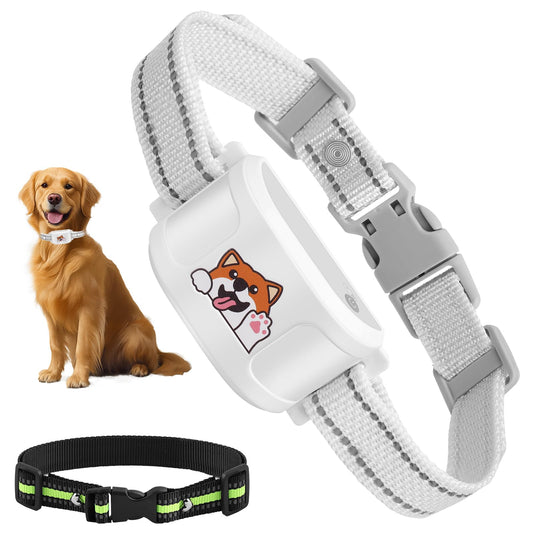 UJQW GPS + Wireless Dog Fence & Training Collar – No Subscription, App Geo-Fence 3280ft, 60-164ft Bluetooth Training, 3 Correction Modes, Auto Sleep/Wake, 7-Day Battery, 3-Dog Support (White)