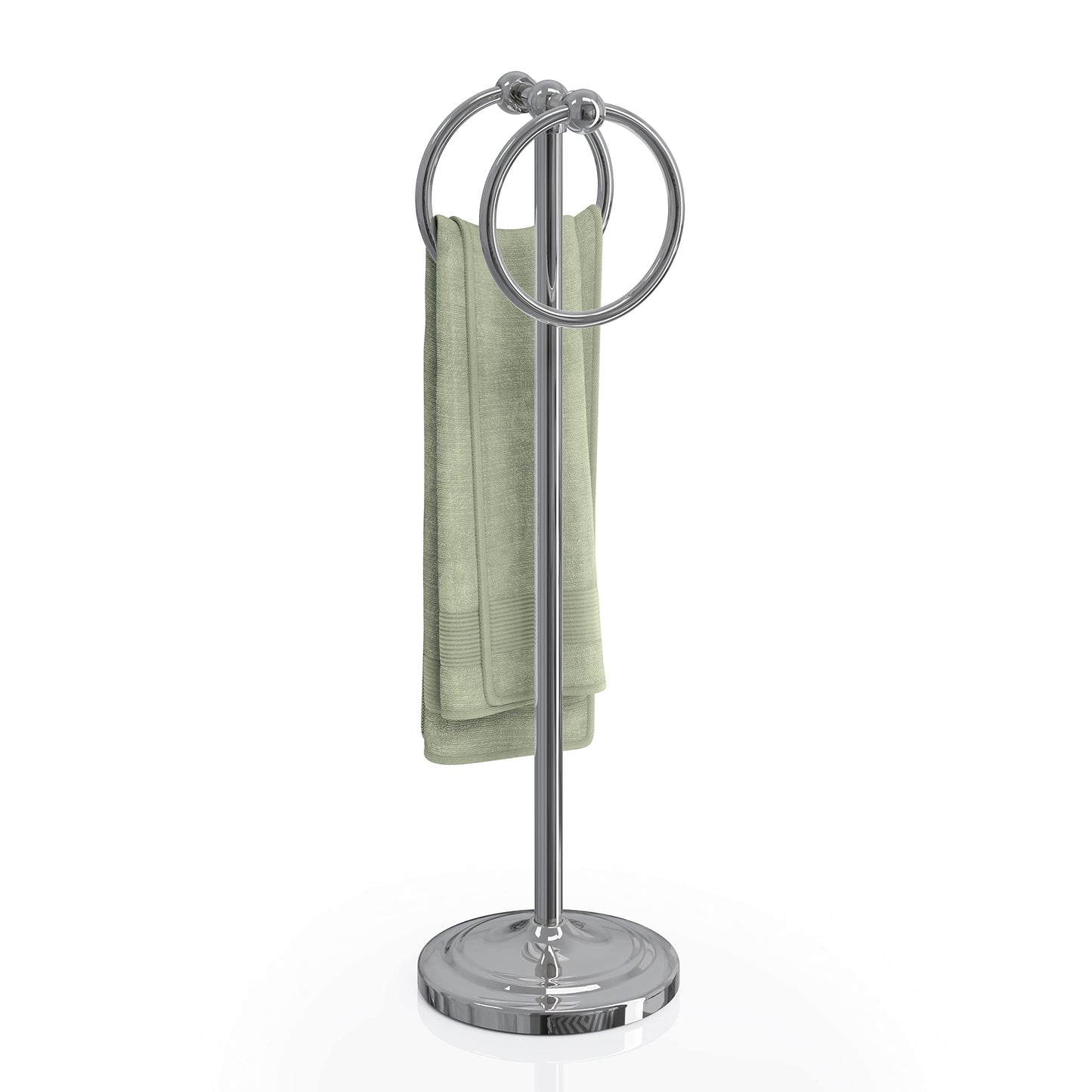 BGL Hand Towel Holder Stand for Bathroom, Hand Towel Stand for Bathroom Counter, Free Standing Towel Racks for Bathroom with Weighted Base,Matte Black