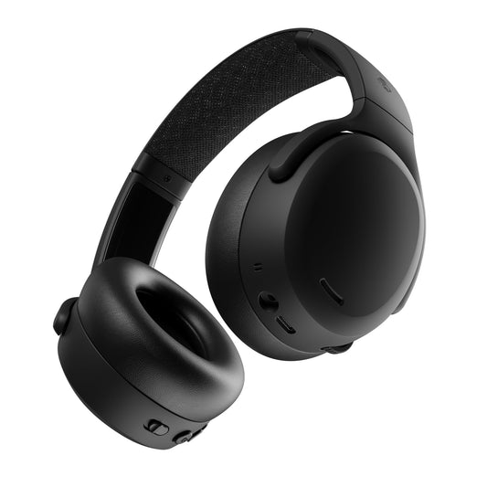 Skullcandy Crusher ANC 2 Wireless Over-Ear Bluetooth Headphones with Multi-Sensory Bass, Active Noise Cancelling, Up to 60 Hours Battery, Microphone for iPhone Android - True Black