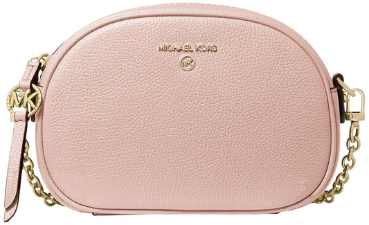 Michael Kors Women's Jet Set Charm Small Oval Camera Crossbody Bag, Gold-Tone Hardware/Soft Pink