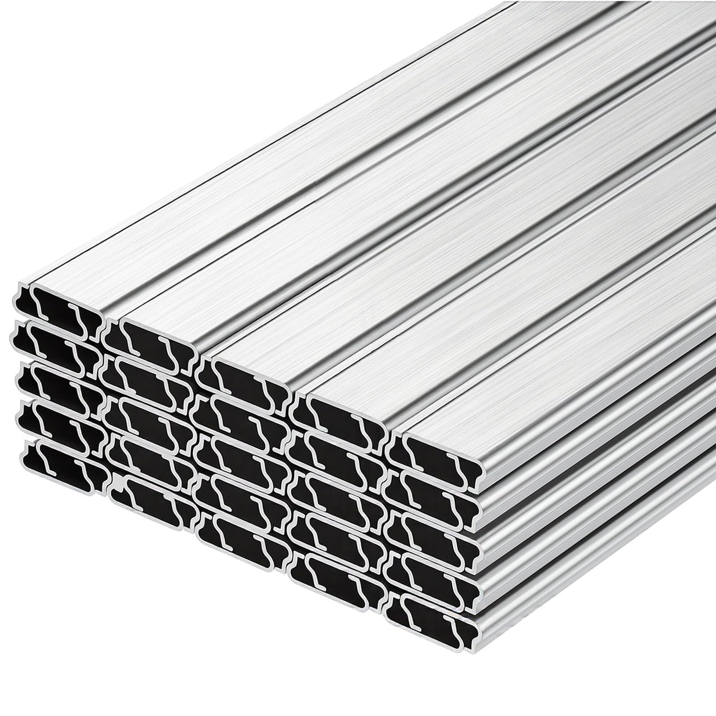 VEVOR Greenhouse Spring Wire and Lock Channel, 50 Packs 6.56 ft PVC-Coated Wiggle Wire & Aluminum Alloy Channel Bundle Kit with Included Screws, 0.05 in Thickened, Poly Film & Shade Cloth Attachments