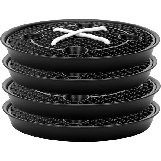 COZYDIG 4 Pack Self-Watering Base for Fabric Pot,Auto-Irrigation Water Delivery System,14Inch Plastic Plant Saucer Stand for for Indoor-Outdoo and Grow Tents Greenhouses
