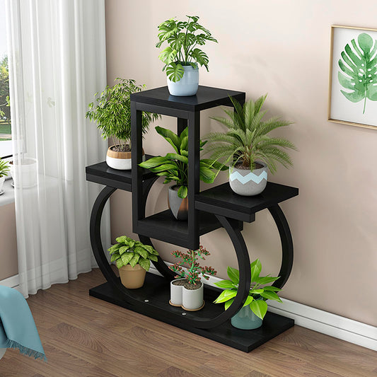 DJVHSRI 4-Tier Iron Flower Stand - Heart-Shaped Indoor Plant Display Rack Corner Storage for Garden Balcony and Courtyard - Stylish Metal Flower Pot Holder,4